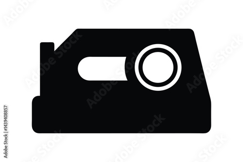 Silhouette art illustration of a classic tape dispenser.eps