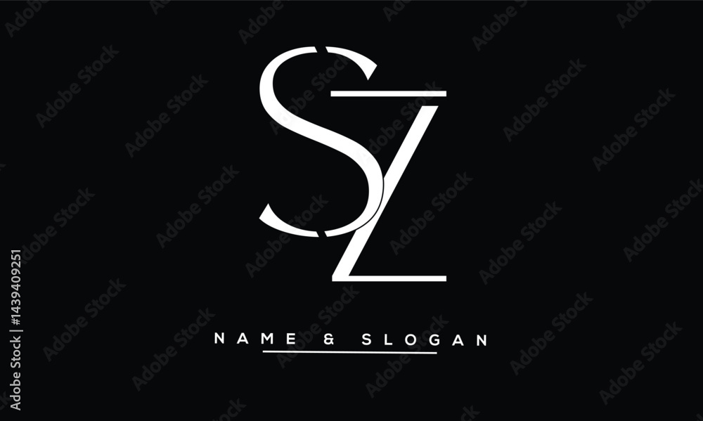 SZ, ZS Abstract Letters Logo Monogram