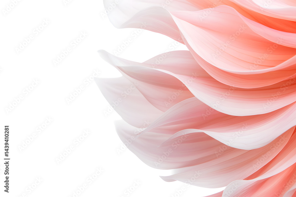 Obraz premium Pink dahlia petals on background. Delicate powdery pink background with copy space