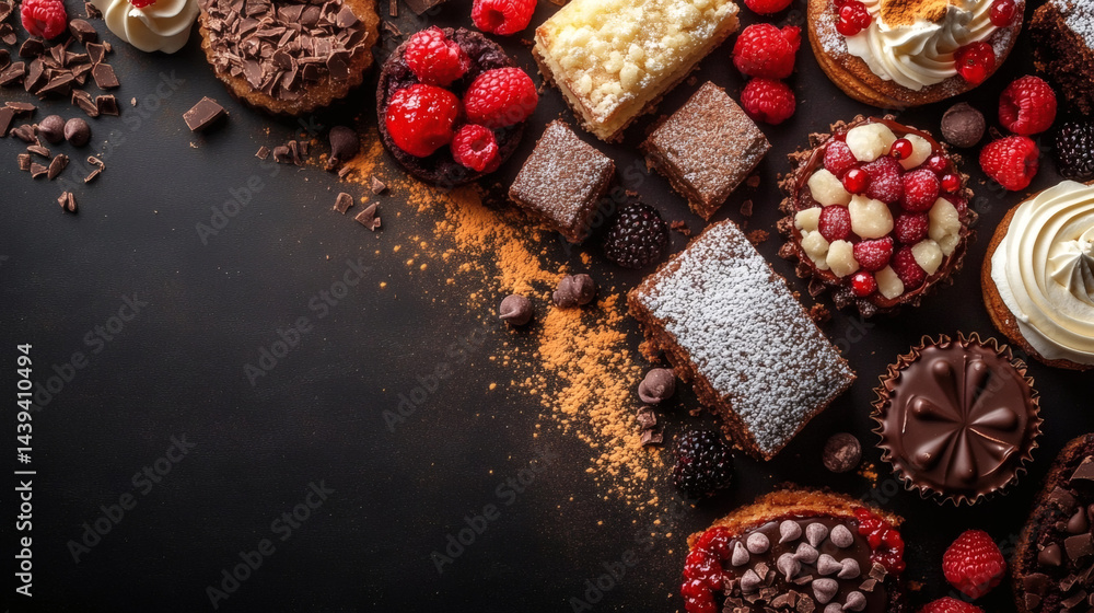 Fototapeta premium Gourmet Fruit and Nut Chocolate Assortment in Wooden Box Luxury Confectionery Photography