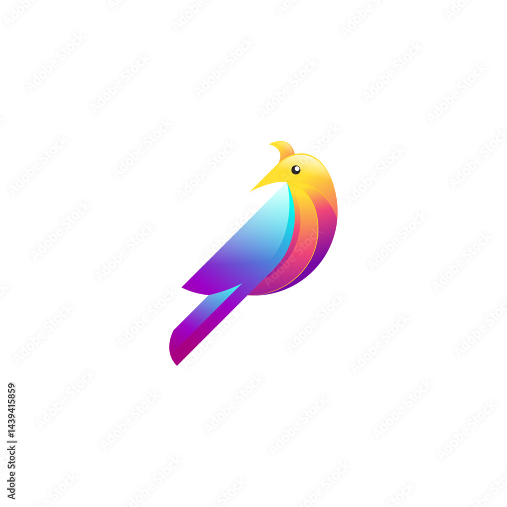 Obraz premium Pigeon Gradient Logo Icon
