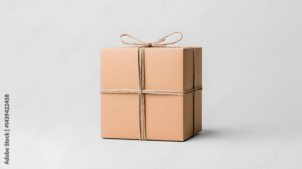Packaging Box 3d Mockup isolated on white background