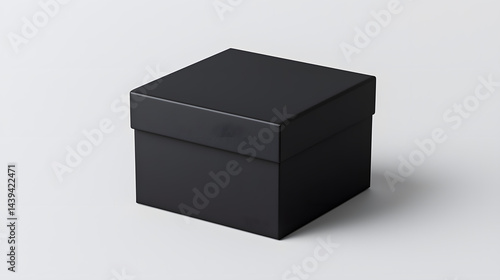Obraz na płótnie Packaging Black Box 3d Mockup isolated on white background w salonie