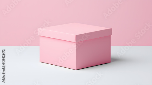 Obraz na płótnie Packaging Pink Box 3d Mockup isolated on white background w salonie