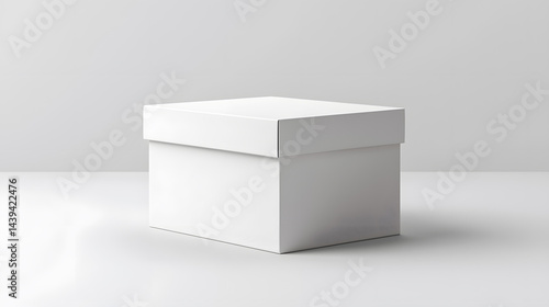 Obraz na płótnie Packaging White Box 3d Mockup isolated on white background w salonie