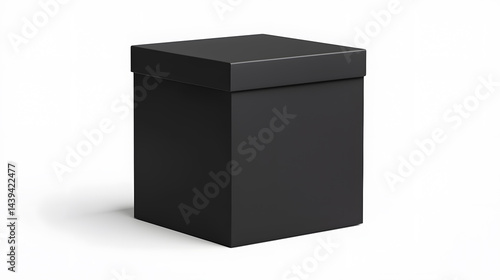 Obraz na płótnie Packaging Black Box 3d Mockup isolated on white background w salonie