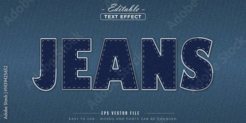Jeans editable text effect.