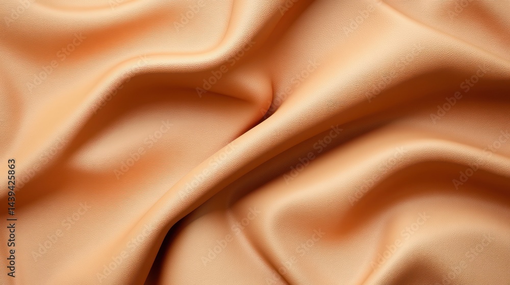 Fototapeta premium Peachy Satin Fabric Drape