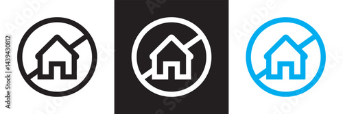 Homelessness  icon .  Vector for websites, mobile interfaces, presentations, banner, visual branding etc. Vector illustration. isolated on white and black background. EPS 10
