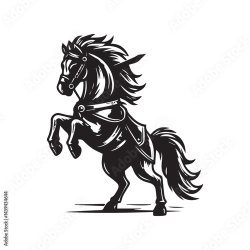 Knight Horse Logo – Armored War Steed Icon for Branding