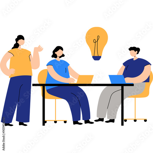 Business Brainstorming Illustration