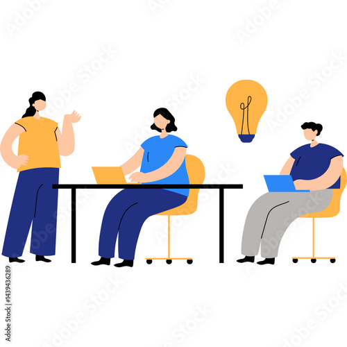 Business Brainstorming Illustration