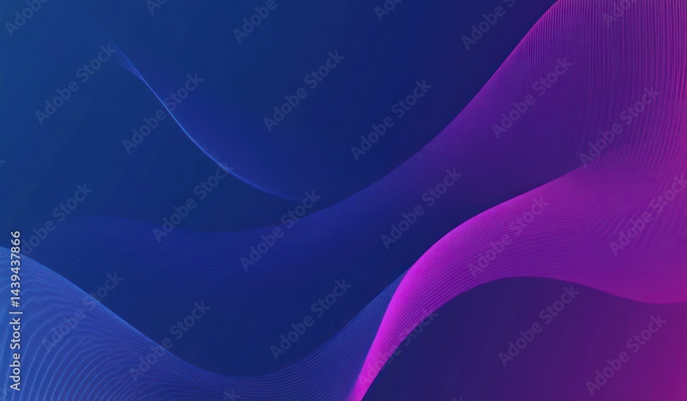 Obraz premium Abstract wavy lines in dark blue and purple