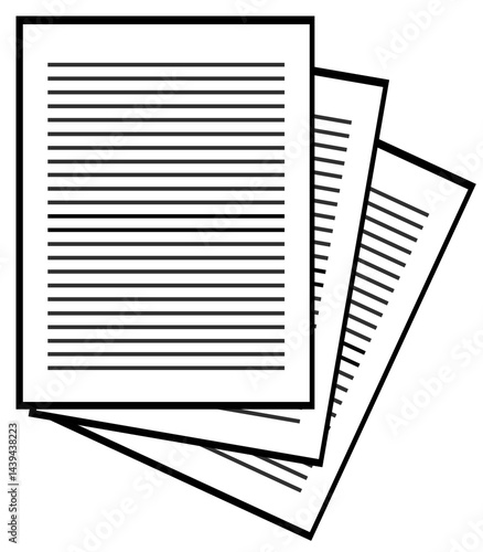 重なった三枚の書類