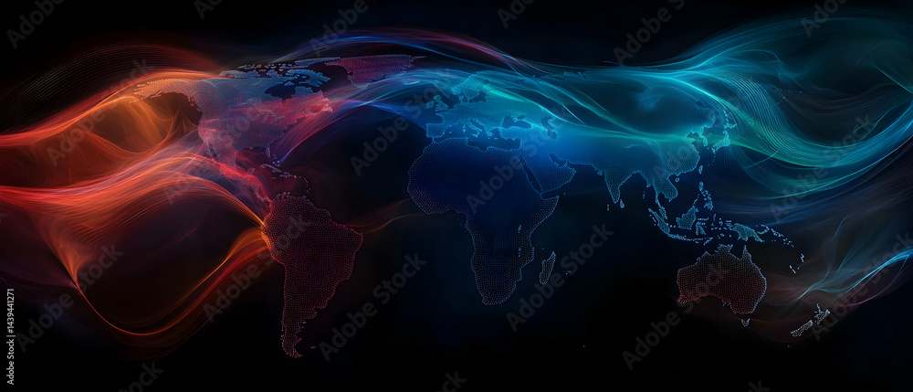 Fototapeta premium Global Network Flow