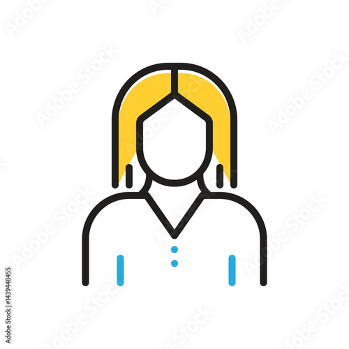 Multi color icon for female