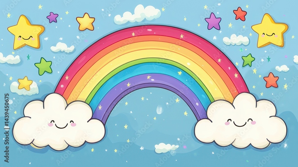 A soft pastel flower template with minimal cartoon animals around the border, sparkling stars in the background, dreamy atmosphere A soft pastel flower template with minimal cartoon animals around the border, sparkling stars in the background, dreamy atmosphere
