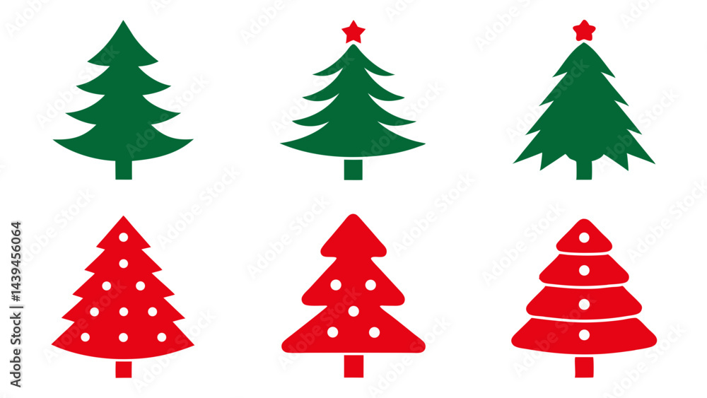 Fototapeta premium set of christmas trees