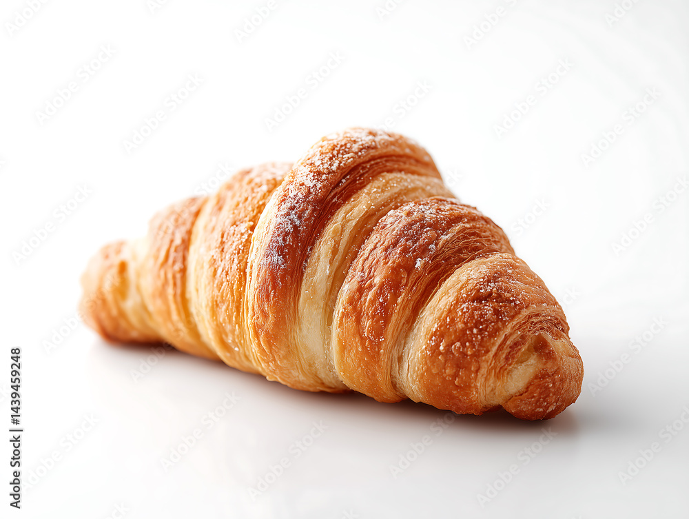 Croissant on White Background / 흰 배경 위 크루아상 Croissant on White Background / 흰 배경 위 크루아상