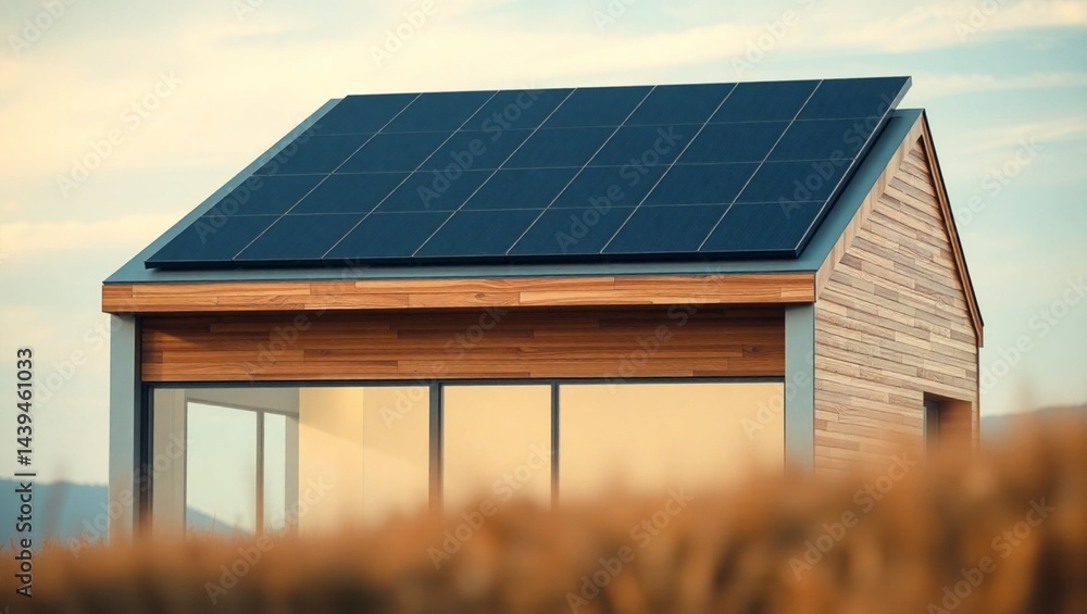 Fototapeta premium House or Building with solar panels