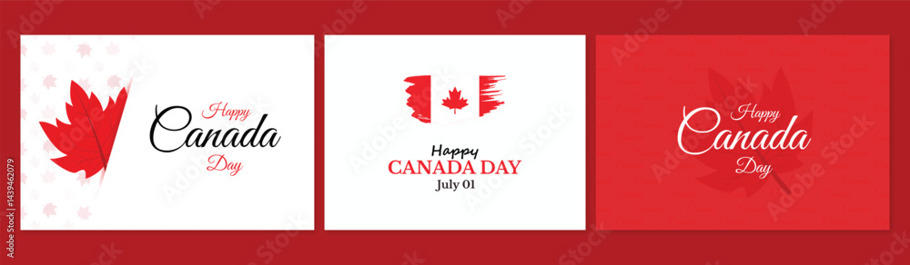 Canada day greeting and wishing social media post and banner design vector file Canada day greeting and wishing social media post and banner design vector file