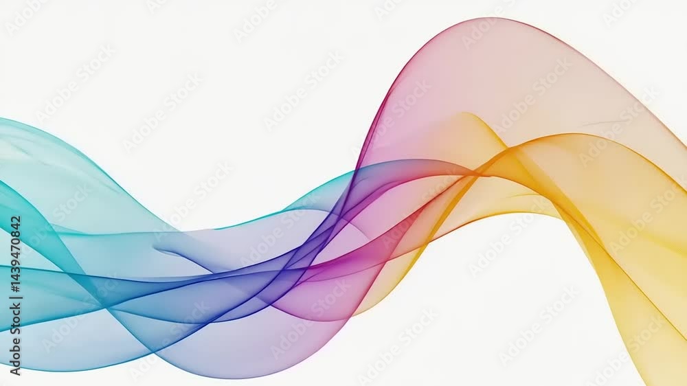 Abstract multicolored wavy lines on white background. Abstract multicolored wavy lines on white background.
