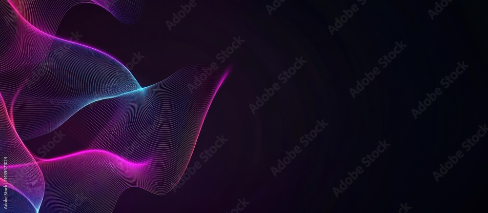 Obraz premium Abstract dynamic flowing lines