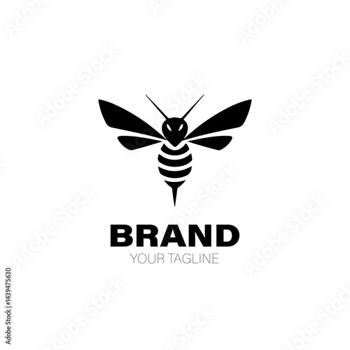 Hornet Logo. Hornet Logo Design. Hornet Logo Brand. Hornet Logo Vector Design Isolated on White Background