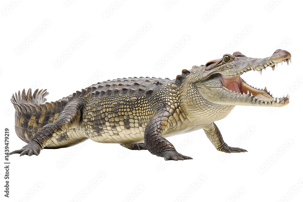 Naklejka premium Crocodile Close Up 