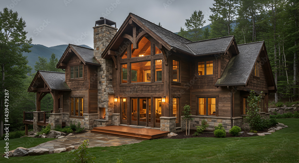 Stately Mountain Home Exuding Rustic Charm and Architectural Excellence Stately Mountain Home Exuding Rustic Charm and Architectural Excellence