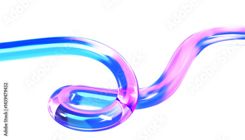 3D holographic glass tube