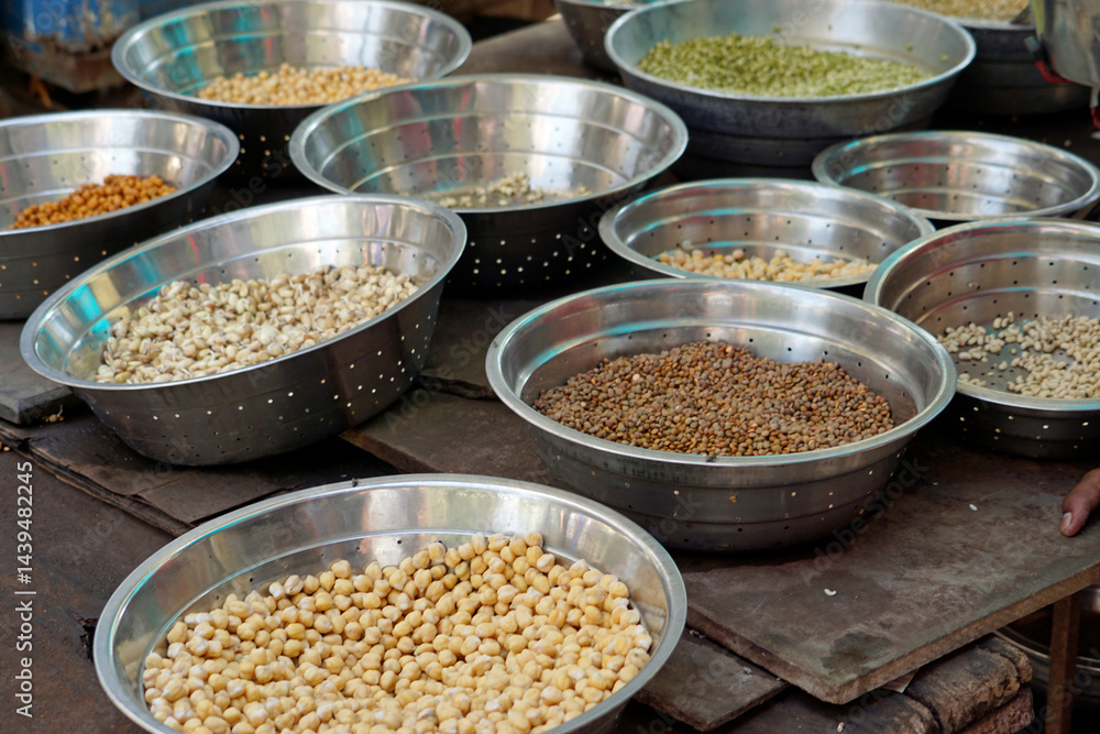fresh spices and herbs on a market in sri lanka