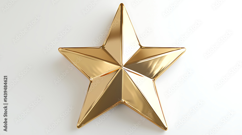 A gold star with a diamond shape A gold star with a diamond shape