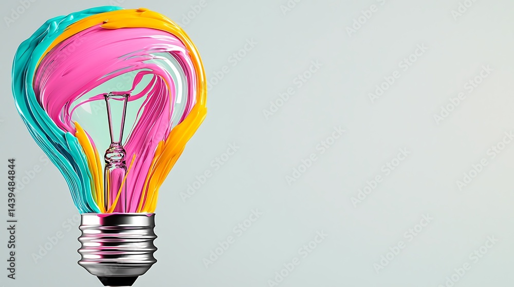 Fototapeta premium Colorful lightbulb design (1)