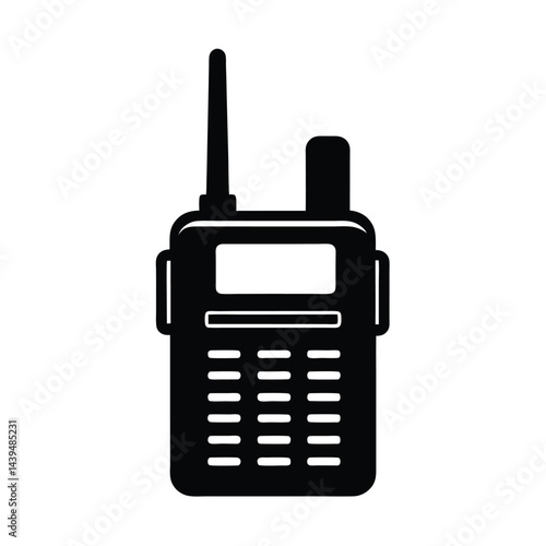 Professional Walkie Talkie Silhouette Vector Icon