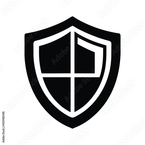 Security Shield Icon In Vector Style Symbolizing Protection