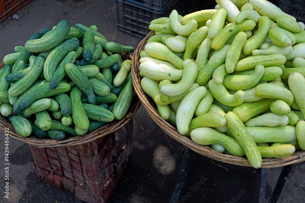fresh vegetables on a local market in mumbai, india