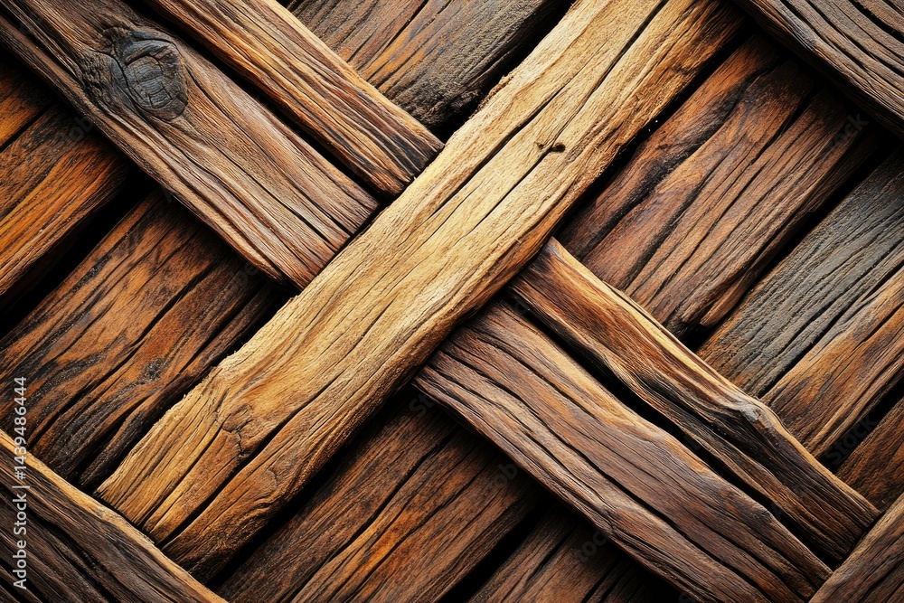 Intertwined weathered wooden planks Intertwined weathered wooden planks