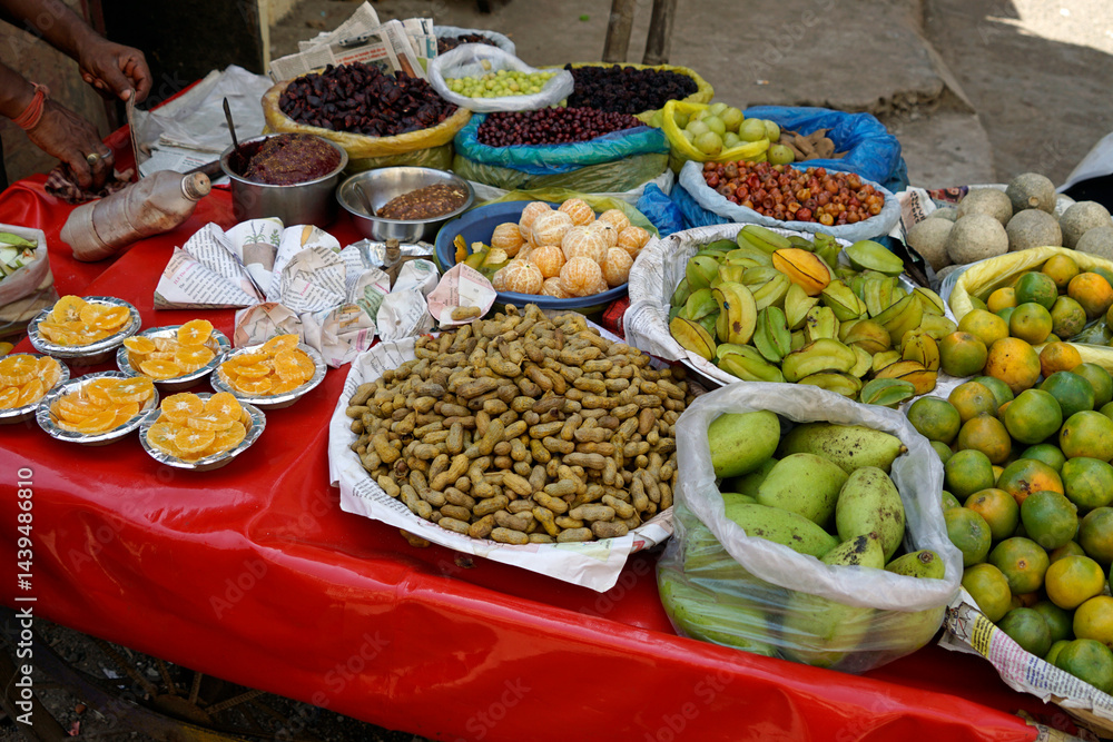fresh fruits from the local market in india