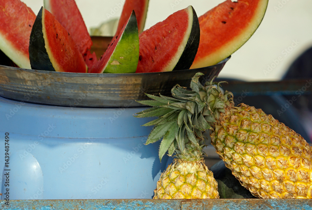 fresh fruits from the local market in india