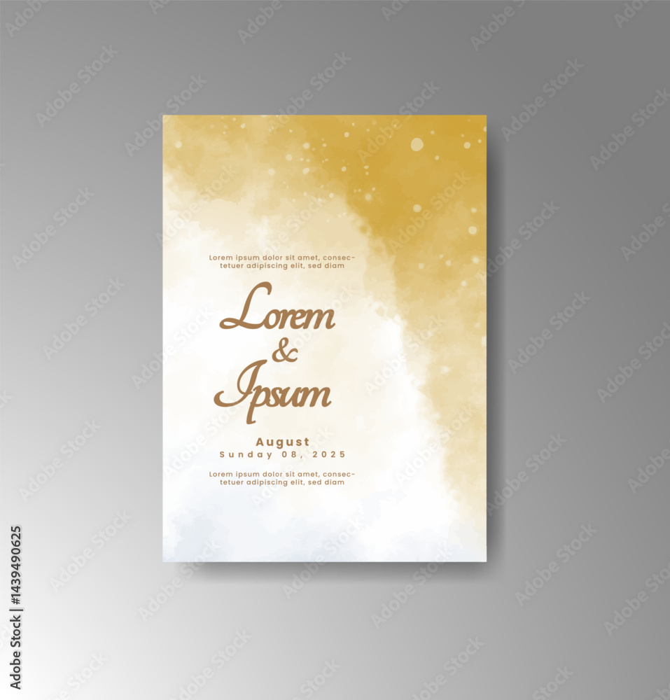 Wedding invitation with abstract watercolor background Wedding invitation with abstract watercolor background