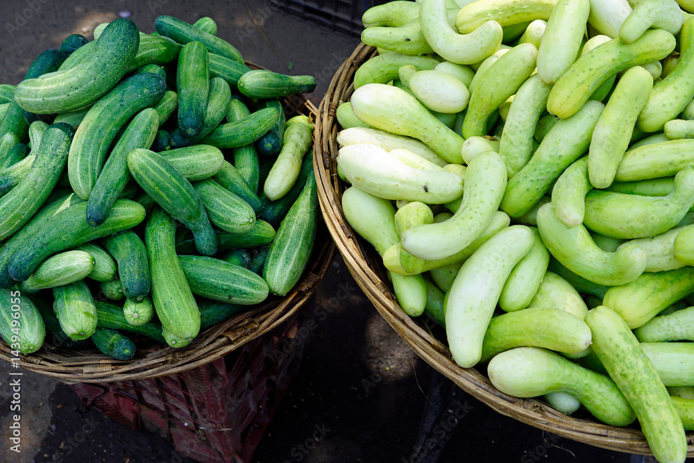 fresh vegetables on a local market in mumbai, india