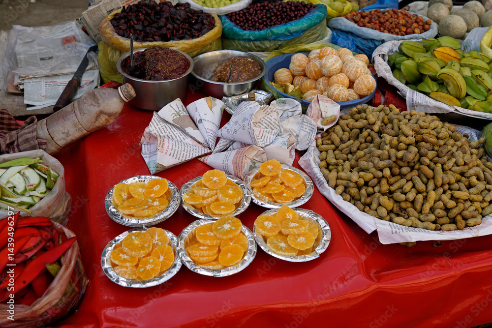 fresh fruits from the local market in india