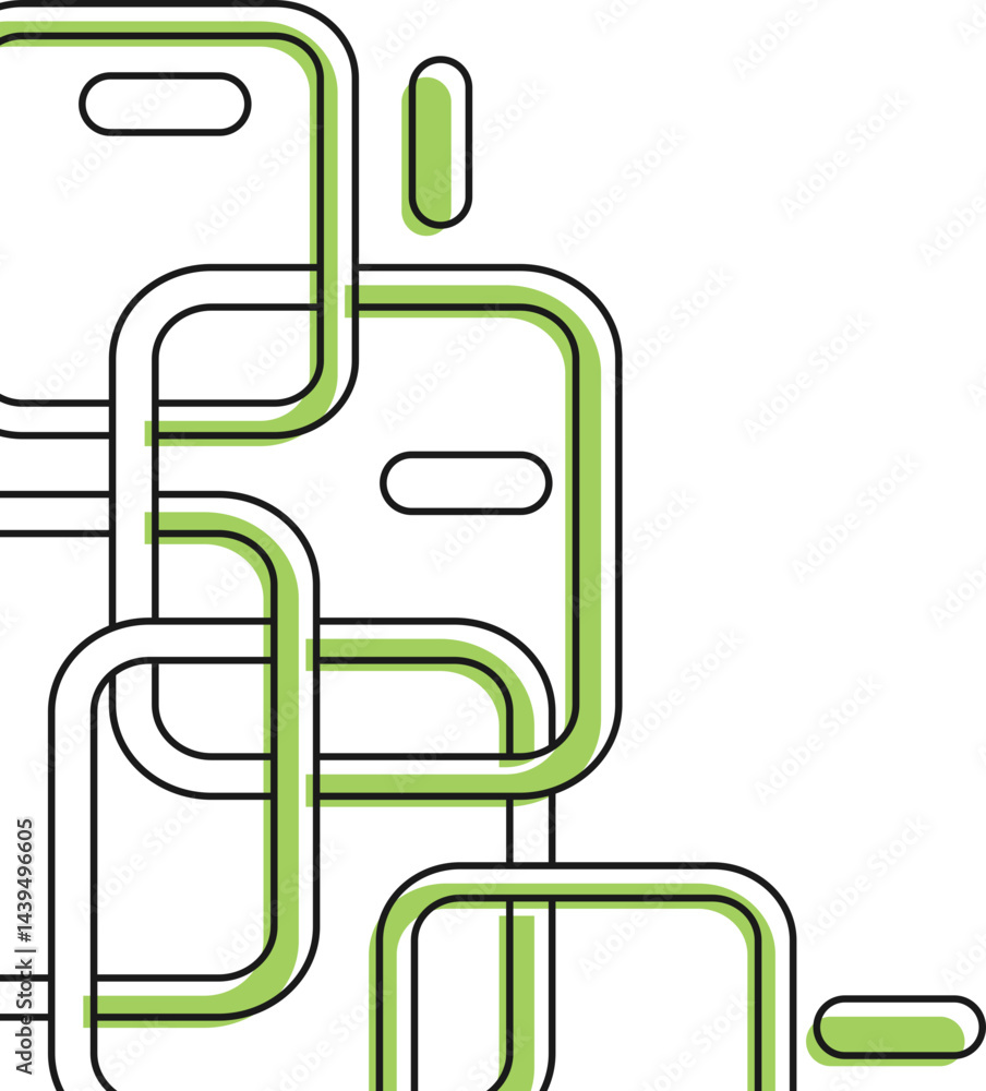 Fototapeta premium Abstract Geometric Square Line Corner