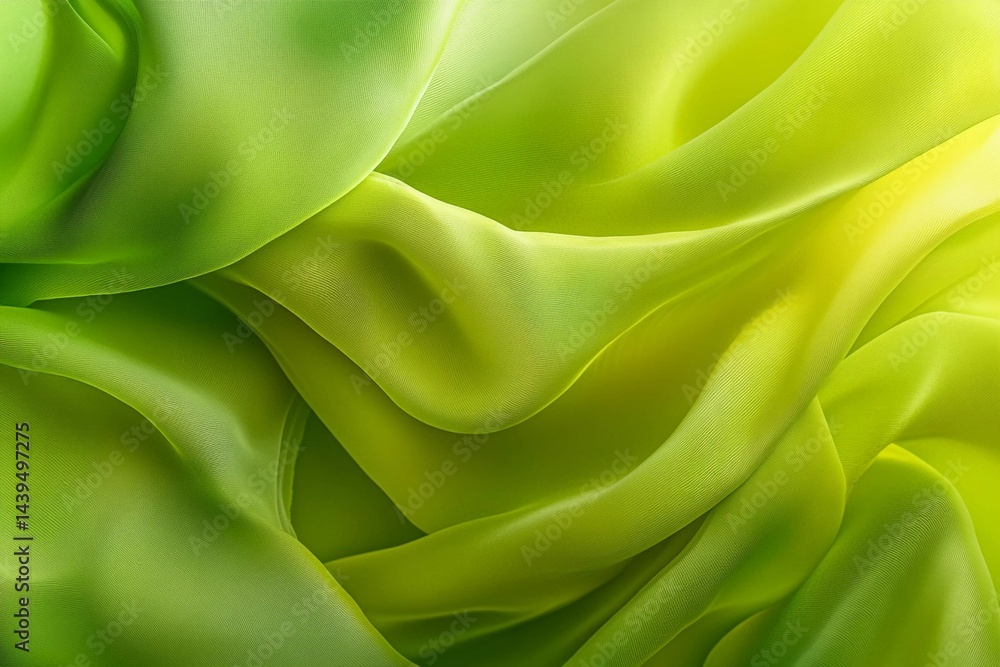 Obraz premium Lime Shades Intertwining to Create a Vivid, Dynamic Fabric Texture Generative AI