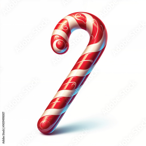 candy cane isolated on white