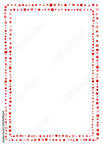 A simple red frame surrounded by bubbles.