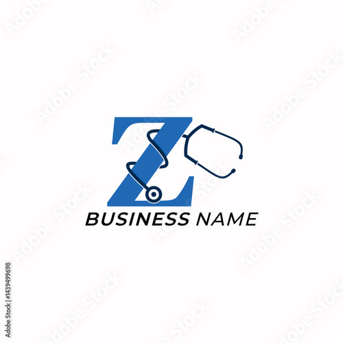 design logo creative letter z and stethoscope