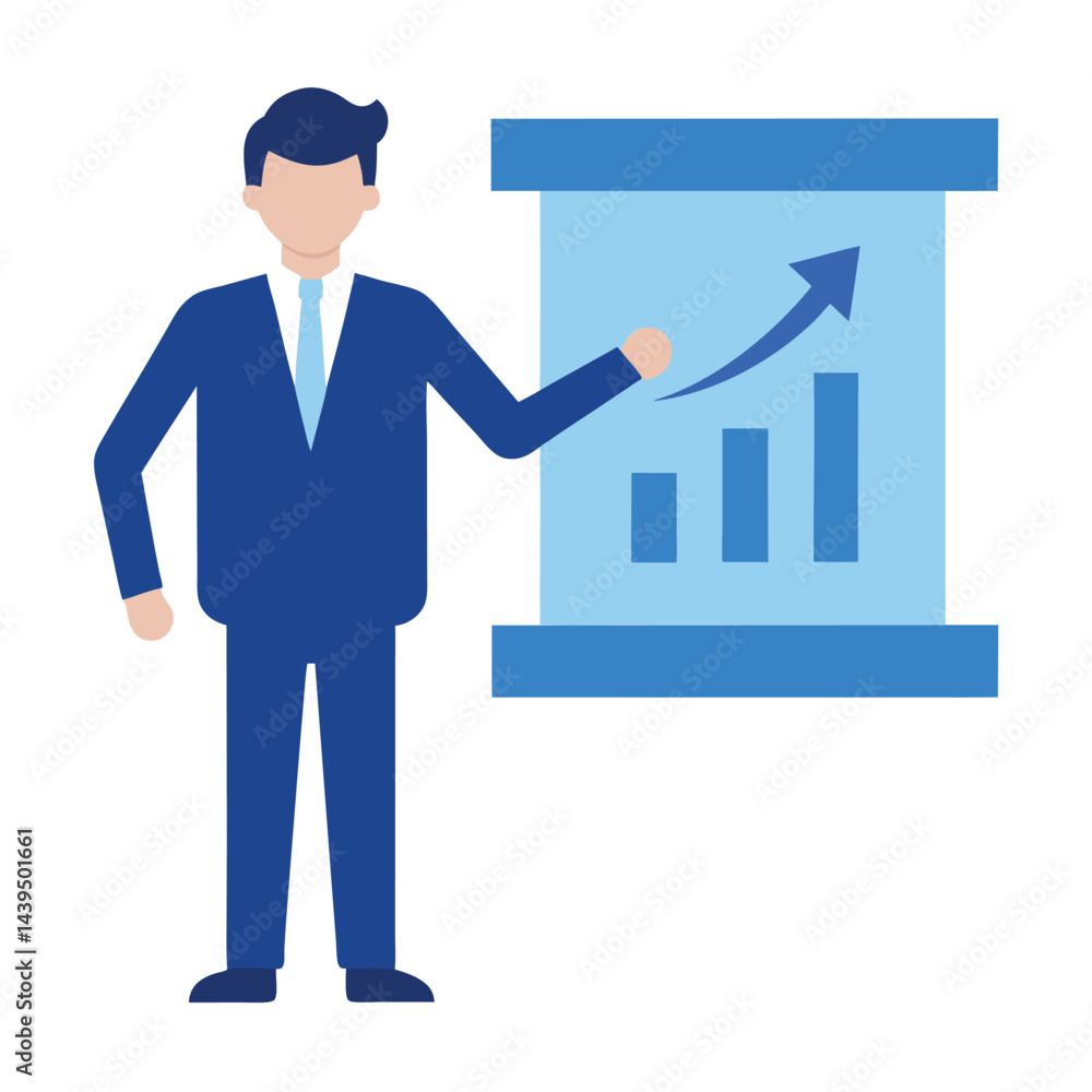 business man with graph business man with graph