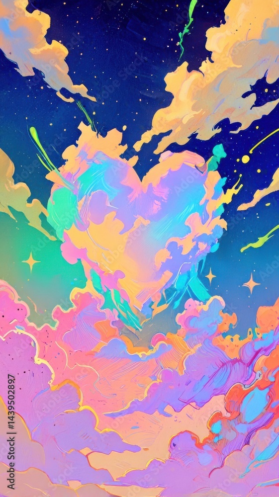 anime illustration heart pastel cute clouds dreamy sky , anime clouds , anime theme wallpaper, cool pastel sky anime illustration heart pastel cute clouds dreamy sky , anime clouds , anime theme wallpaper, cool pastel sky
